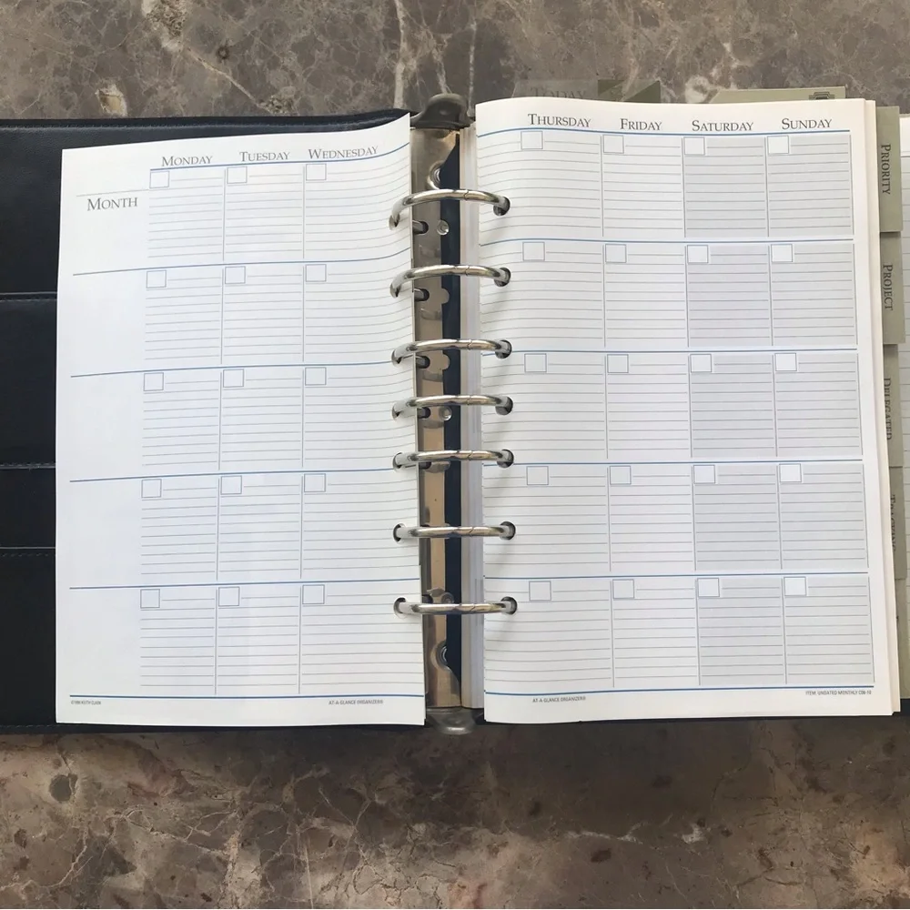 Vintage 90’s Planner, Day Runner with Pages